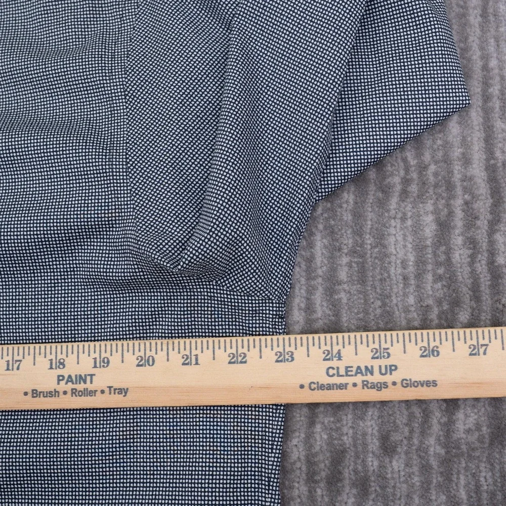 Banana Republic Camden Fit Non-Iron Dress Shirt Mens Large Navy Micro Check L